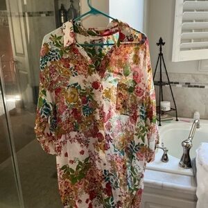 Johnny Was Floral Mini Dress - Multicolor